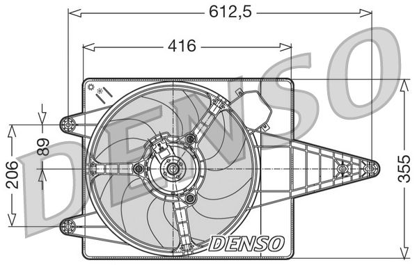 Obrázok Ventilátor chladenia motora DENSO  DER01004