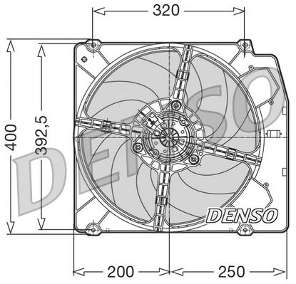 Obrázok Ventilátor chladenia motora DENSO  DER01005