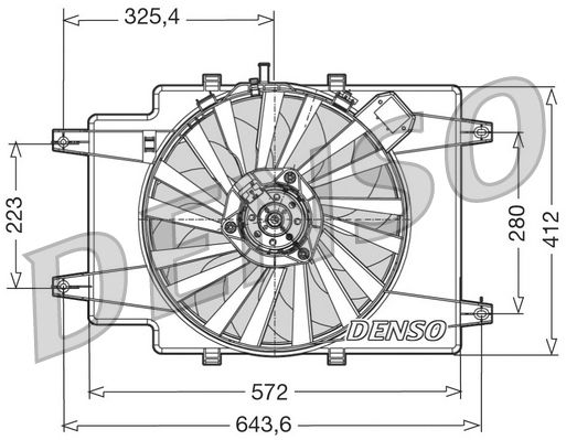 Obrázok Ventilátor chladenia motora DENSO  DER01007