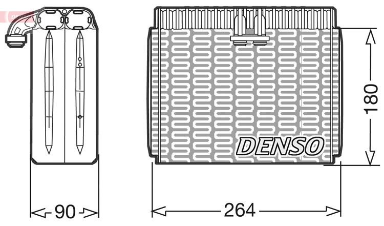 Obrázok Výparník klimatizácie DENSO  DEV01010