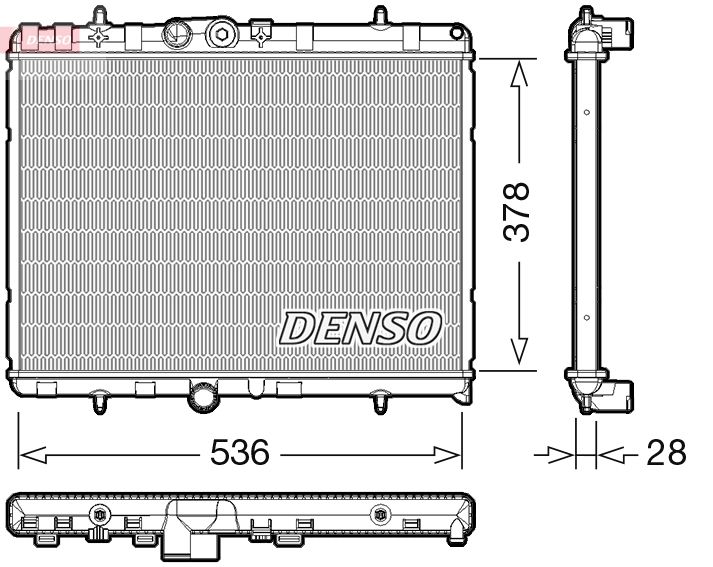 Obrázok Chladič motora DENSO  DRM07004