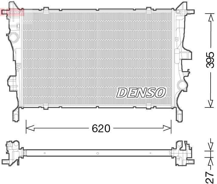 Obrázok Chladič motora DENSO  DRM09045