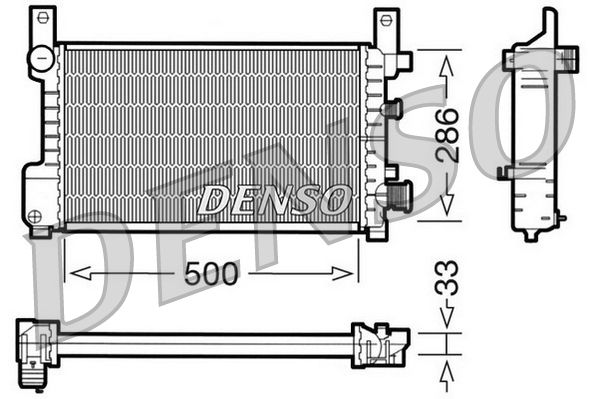 Obrázok Chladič motora DENSO  DRM10037