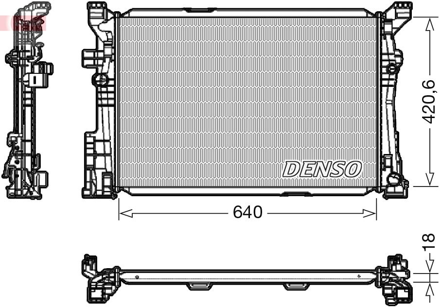 Obrázok Chladič motora DENSO  DRM17096