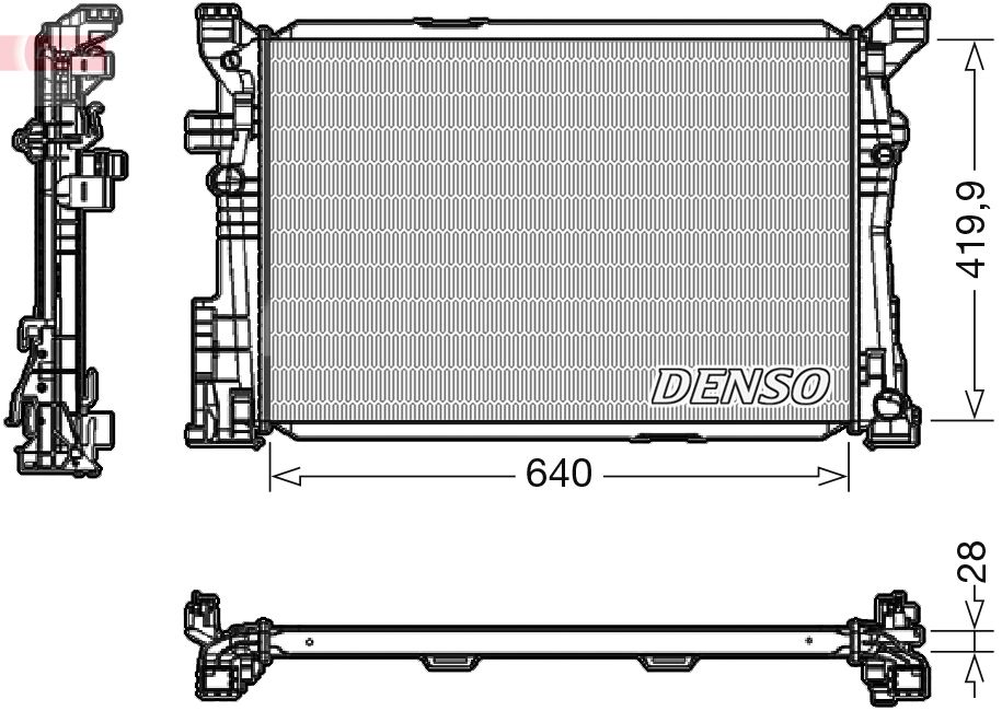Obrázok Chladič motora DENSO  DRM17097