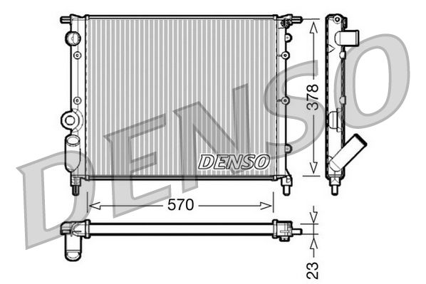 Obrázok Chladič motora DENSO  DRM23013