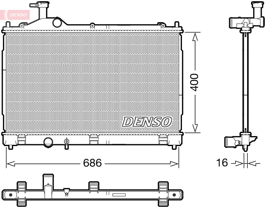 Obrázok Chladič motora DENSO  DRM45056