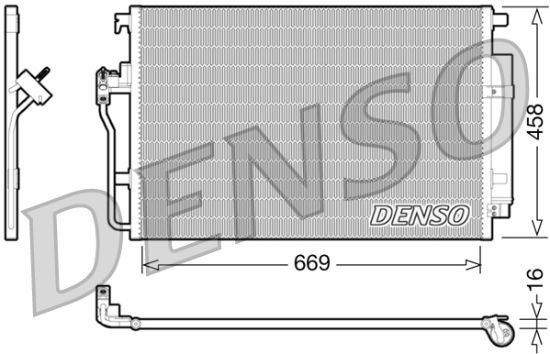 Obrázok Kondenzátor klimatizácie DENSO  DCN17056