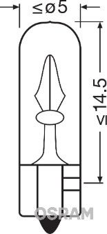 Obrázok żiarovka pre osvetlenie prístrojového panelu OSRAM ORIGINAL 2722