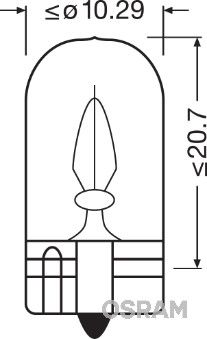 Obrázok żiarovka pre osvetlenie prístrojového panelu OSRAM ORIGINAL 2820