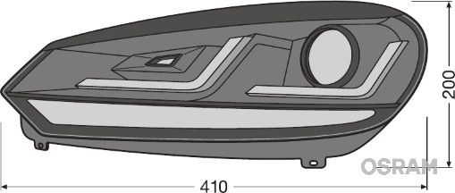 Obrázok Sada hlavného svetlometu OSRAM LEDriving® XENARC® headlight for VW Golf VI LEDHL102BK
