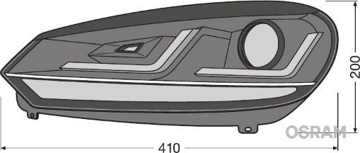 Obrázok Sada hlavného svetlometu OSRAM LEDriving® XENARC® headlight for VW Golf VI LEDHL102GTI