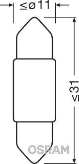 Obrázok żiarovka pre osvetlenie dverí OSRAM LEDriving STANDARD Retrofit 6431CW01B