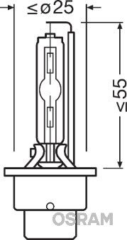 Obrázok żiarovka pre hlavný svetlomet OSRAM XENARC® NIGHT BREAKER® LASER 66240XNLHCB