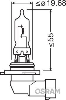Obrázok żiarovka pre hlavný svetlomet OSRAM ORIGINAL 9005