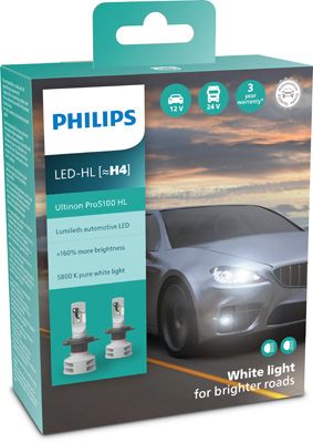 Obrázok żiarovka PHILIPS Ultinon Pro5100 H4-LED 11342U51X2