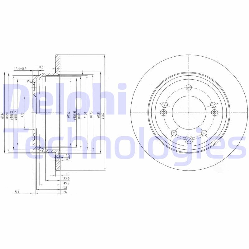 Obrázok Brzdový kotúč DELPHI  BG4082C