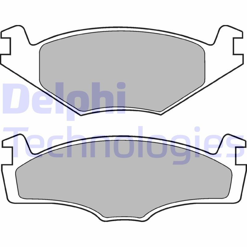 Obrázok Sada brzdových platničiek kotúčovej brzdy DELPHI  LP421