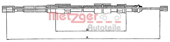 Obrázok żażné lanko parkovacej brzdy METZGER COFLE 107211