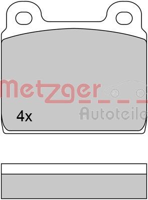 Obrázok Sada brzdových platničiek kotúčovej brzdy METZGER  1170370