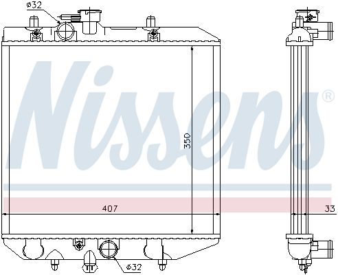 Obrázok Chladič motora NISSENS  61749