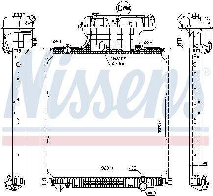 Obrázok Chladič motora NISSENS  62873