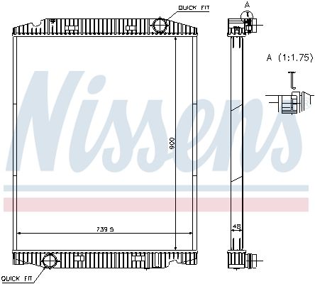 Obrázok Chladič motora NISSENS  63331A
