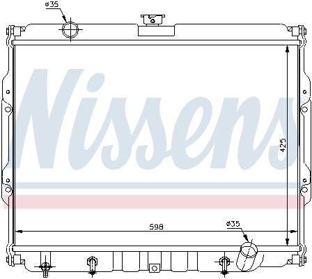 Obrázok Chladič motora NISSENS  67047