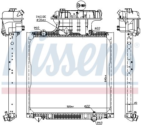 Obrázok Chladič motora NISSENS  67225