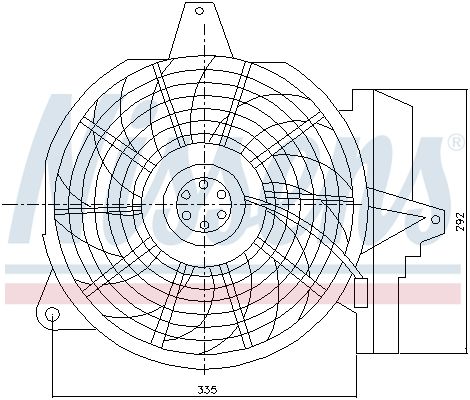 Obrázok Ventilátor chladenia motora NISSENS  85266