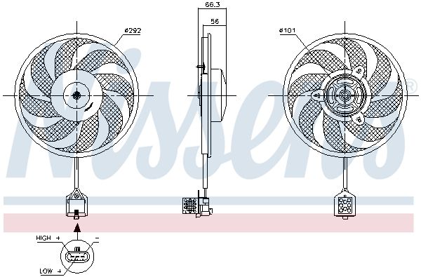 Obrázok Ventilátor chladenia motora NISSENS  85596