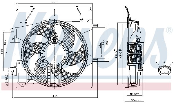Obrázok Ventilátor chladenia motora NISSENS  85670