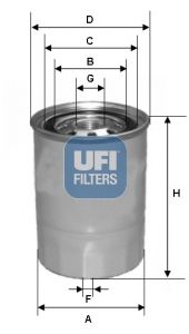 Obrázok Palivový filter UFI  2432700