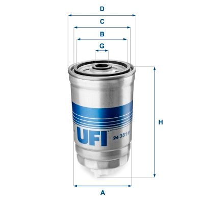 Obrázok Palivový filter UFI  2435101