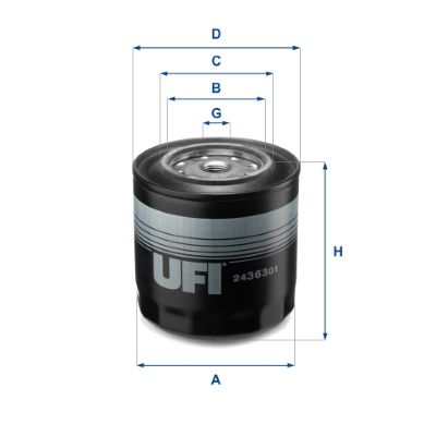 Obrázok Palivový filter UFI  2436301