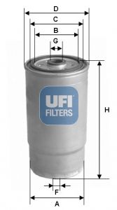 Obrázok Palivový filter UFI  2446000