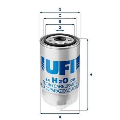 Obrázok Palivový filter UFI  24H2O00