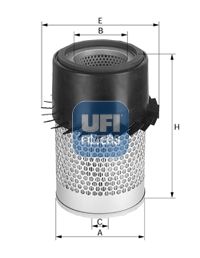 Obrázok Vzduchový filter UFI  2713200