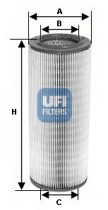 Obrázok Vzduchový filter UFI  2726800