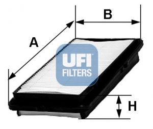 Obrázok Vzduchový filter UFI  3023900