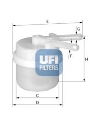 Obrázok Palivový filter UFI  3102400