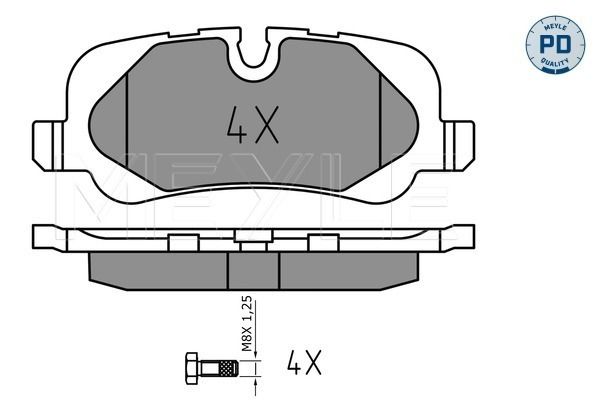 Obrázok Sada brzdových platničiek kotúčovej brzdy MEYLE -PD: Advanced performance and design. 0252419217PD