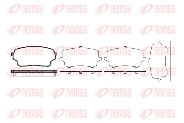 Obrázok Sada brzdových platničiek kotúčovej brzdy REMSA  116601