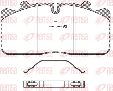 Obrázok Sada brzdových platničiek kotúčovej brzdy REMSA  JCA65800