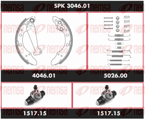 Obrázok Sada bŕzd, Bubnová brzda REMSA Super Precision Kit SPK304601