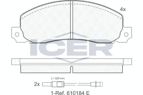 Obrázok Sada brzdových platničiek kotúčovej brzdy ICER  140620