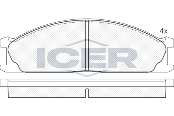 Obrázok Sada brzdových platničiek kotúčovej brzdy ICER  140884