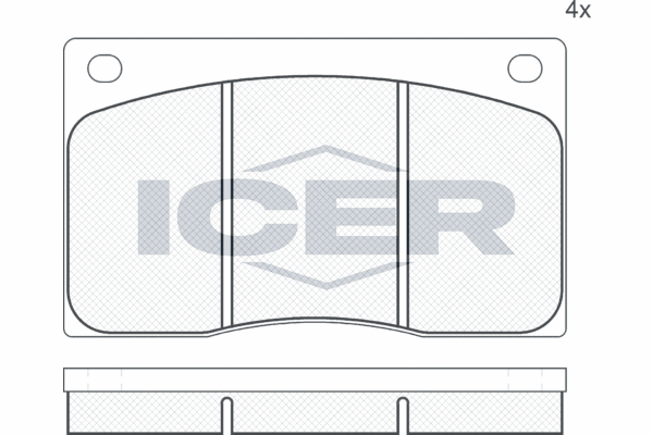 Obrázok Sada brzdových platničiek kotúčovej brzdy ICER  180234