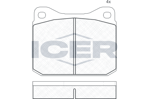 Obrázok Sada brzdových platničiek kotúčovej brzdy ICER  180327