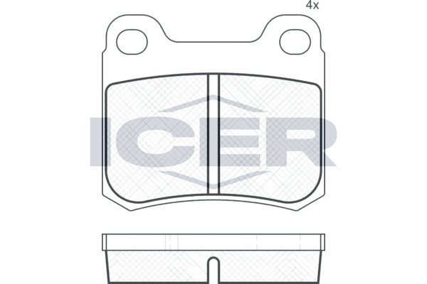 Obrázok Sada brzdových platničiek kotúčovej brzdy ICER  180420